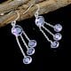 Amethyst gemstone dangle earring, 925 Sterling silver, Gifts for women